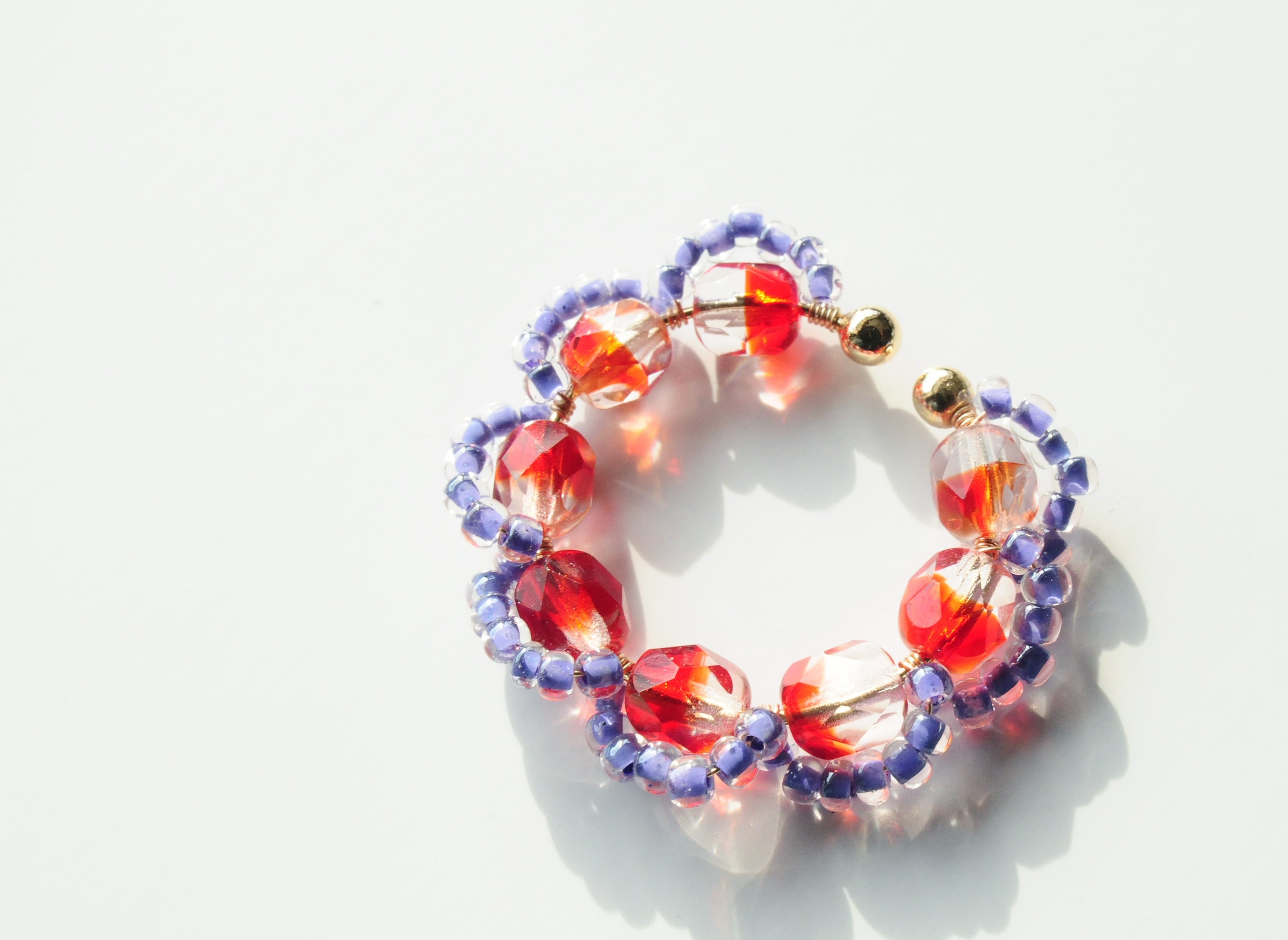 <Rollo~イロヅクビジュー~>イヤーカフ『 Koori Ichigo × Aomurasaki 』