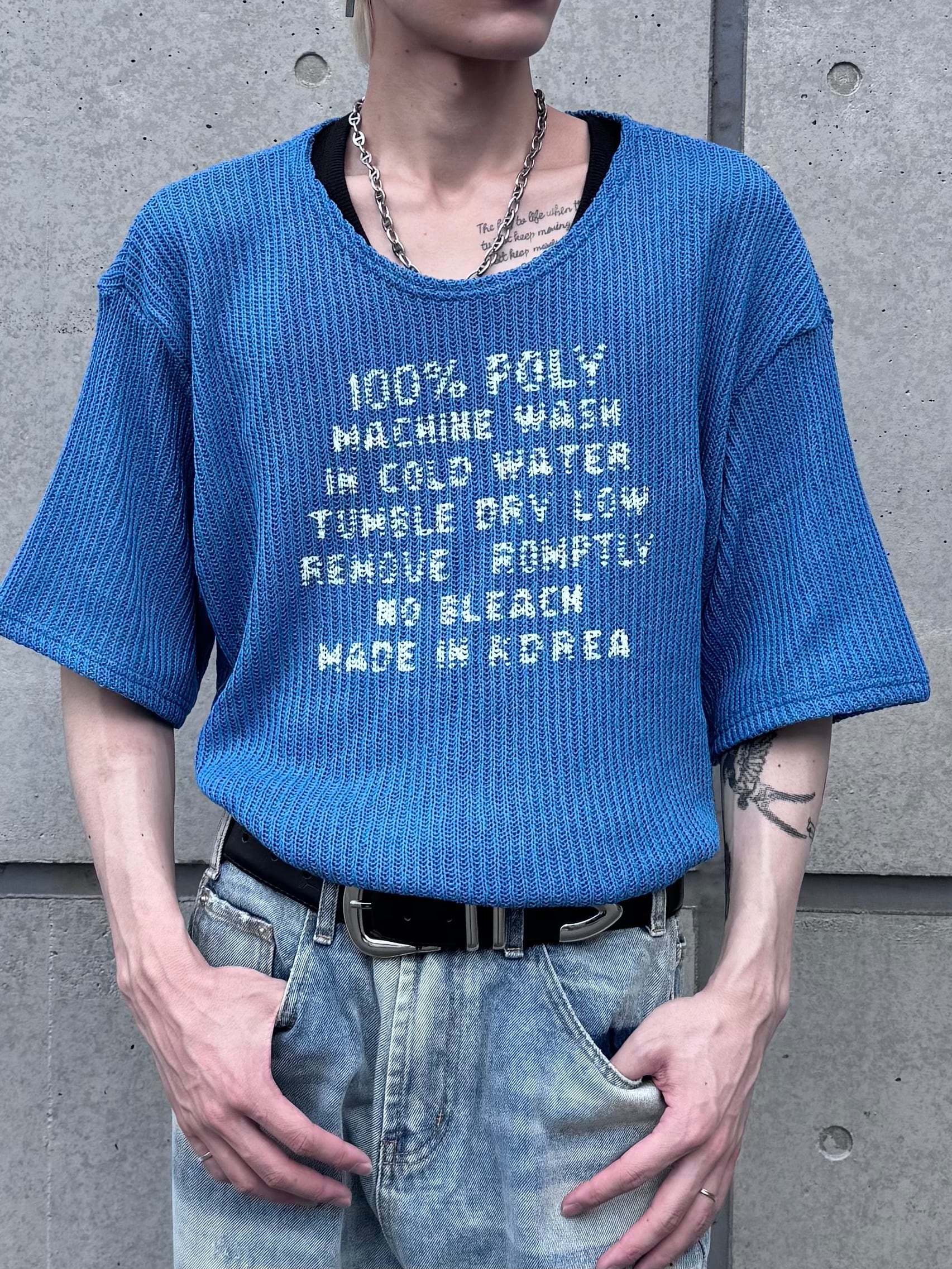 ALUDE SELECT】logo print sheer knit(3color) | 【ALUDE】韓国メンズ