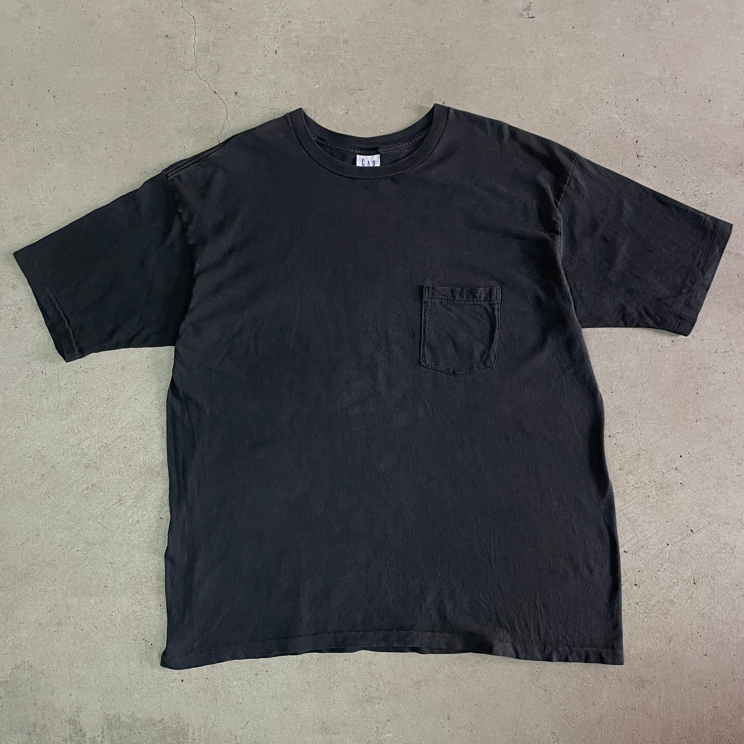 【GF191】 Tシャツ USA製 黒T ブラック ポケT BIGサイズ 90s
