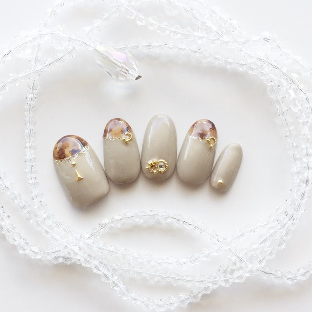 秋冬ネイル Rose 秋色グレージュ 大人べっ甲 ネイルチップ通販 販売専門店oto Nail 秋冬ネイル Rose 秋色グレージュ 大人べっ甲 ネイルチップ通販 販売専門店oto Nail