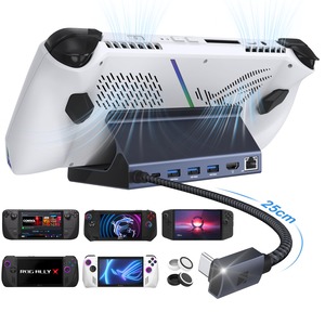 【新着特価】iVANKY 4K@144Hz ドック ROG XBOX Ally X/Legion Go/Steam Deck OLED/MSI Claw の8-in-1ドック、ASUS ROG Alloy用ハブドッキングステーション、HDMI ギガビットイーサネット、USB 3.0、Stream Deck&Lenovo Legion Go用の100W充電USB-Cポートを搭載