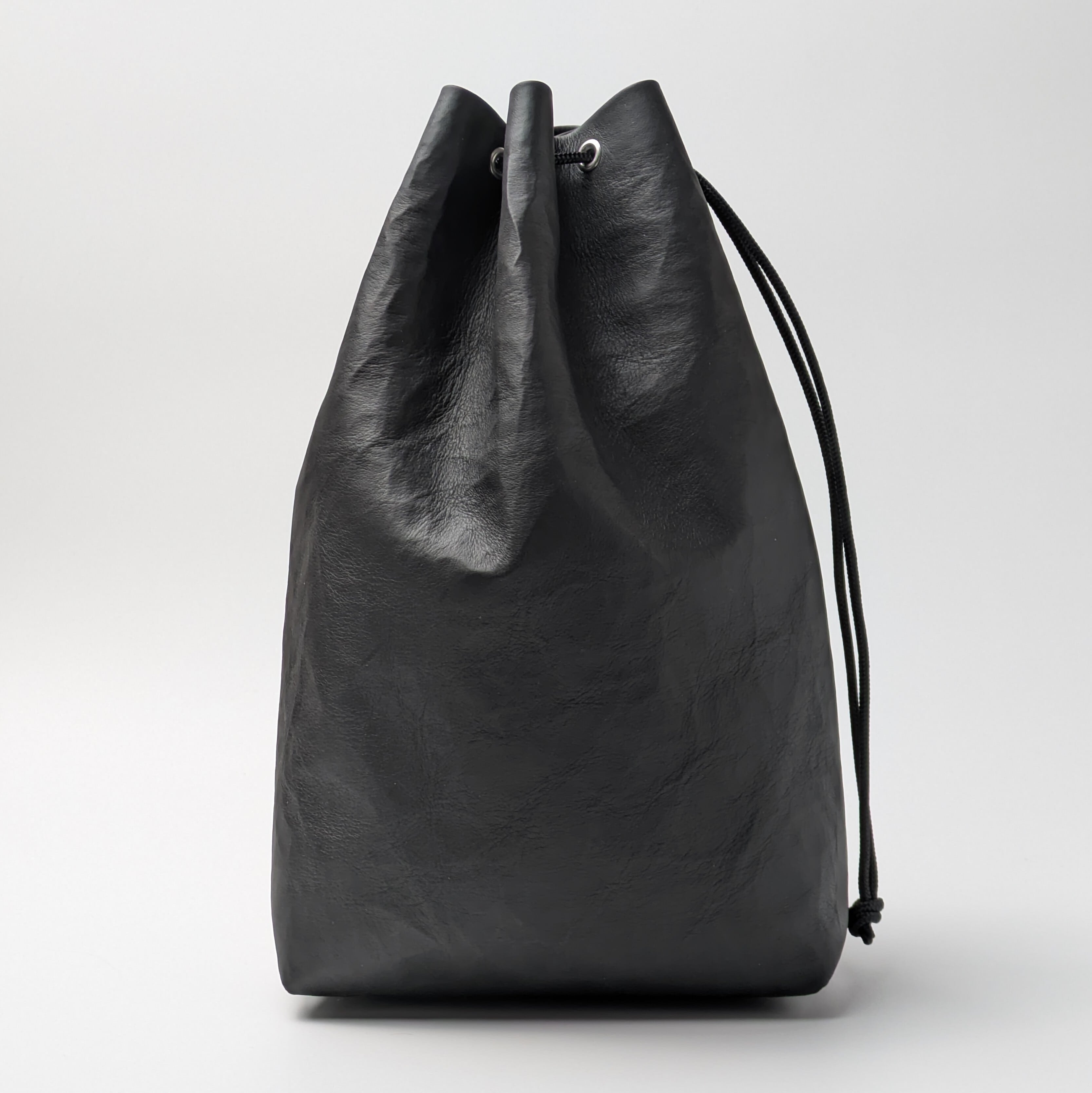 ダイニーマ革巾着 L black | keel