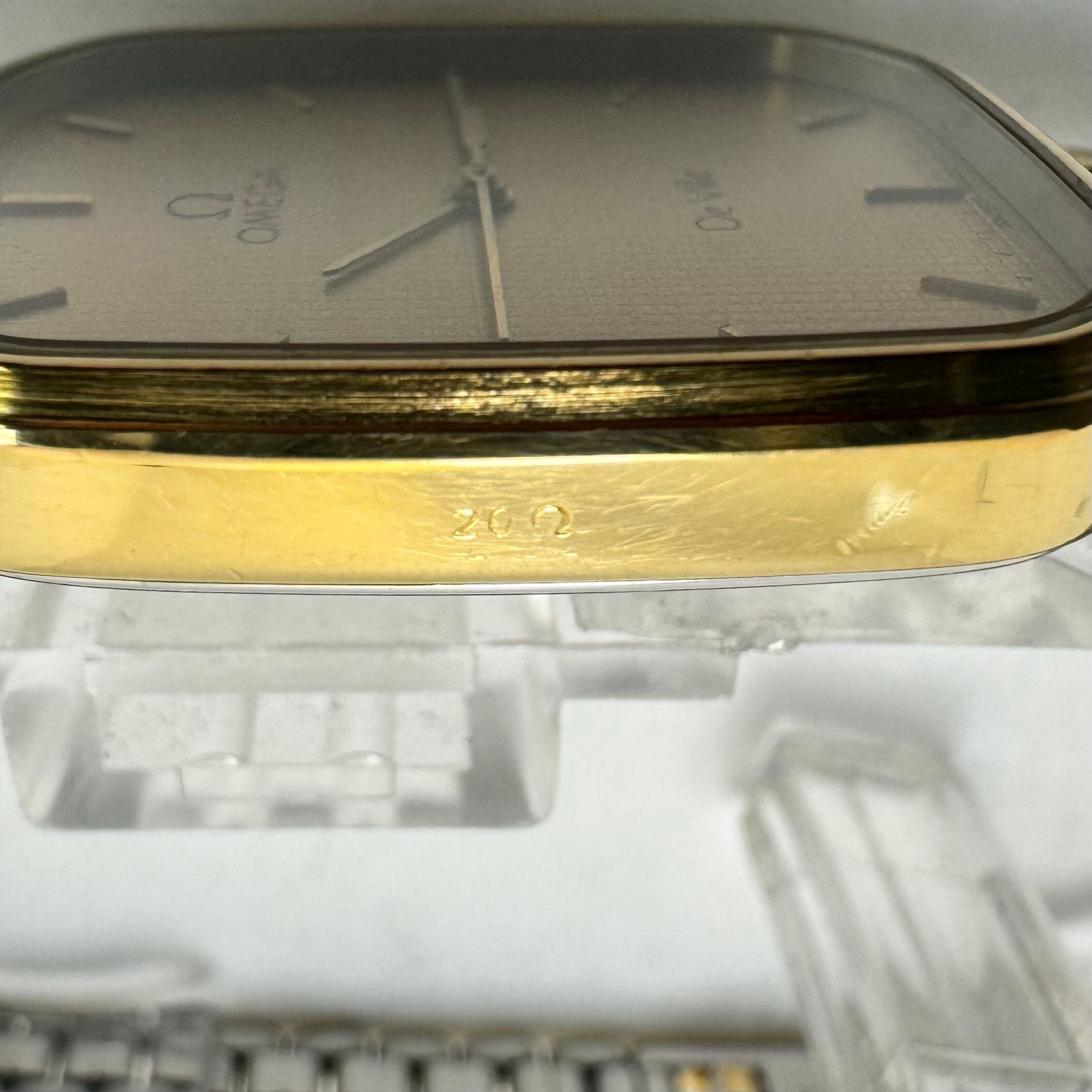 腕時計 メンズ オメガ OMEGA デビル 1417 クォーツ イエローゴールド