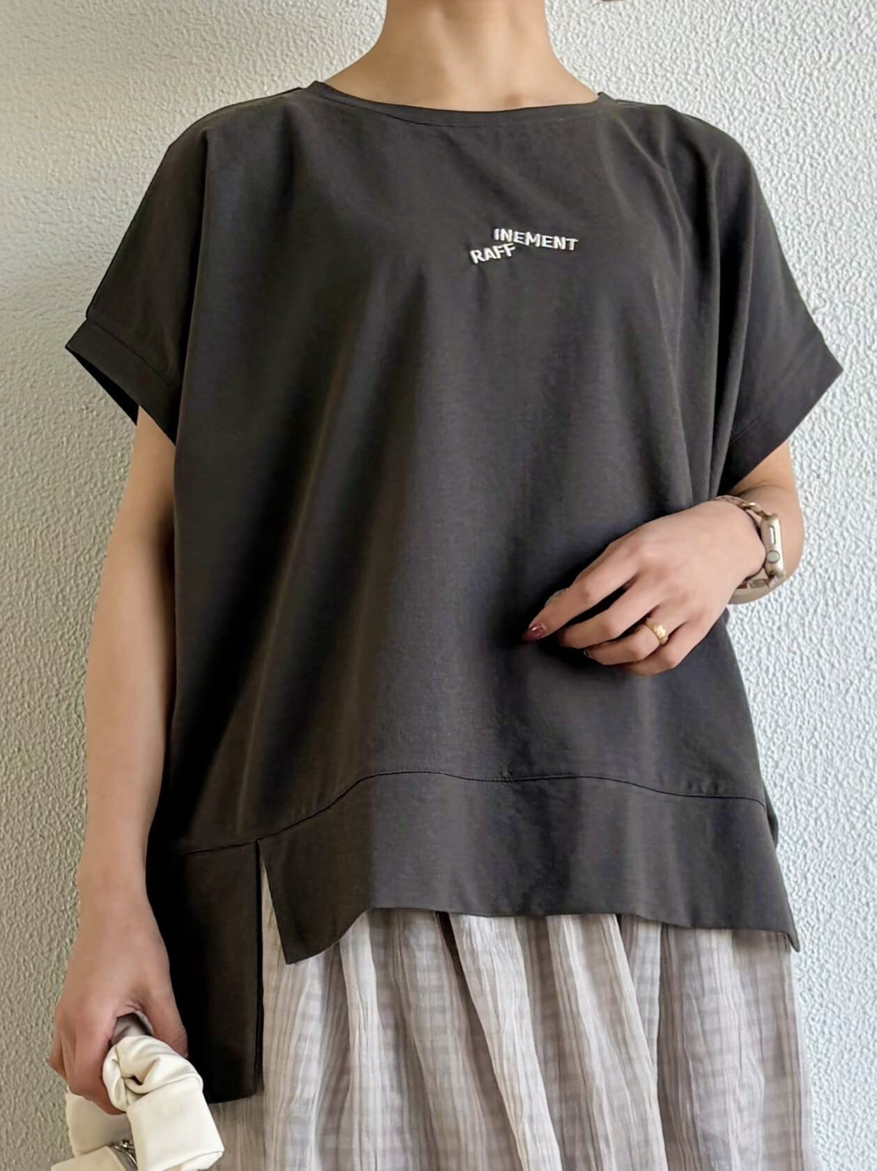 N°9286!】スラブ天竺刺しゅうドルマンTシャツ（9207-63074) | 9286