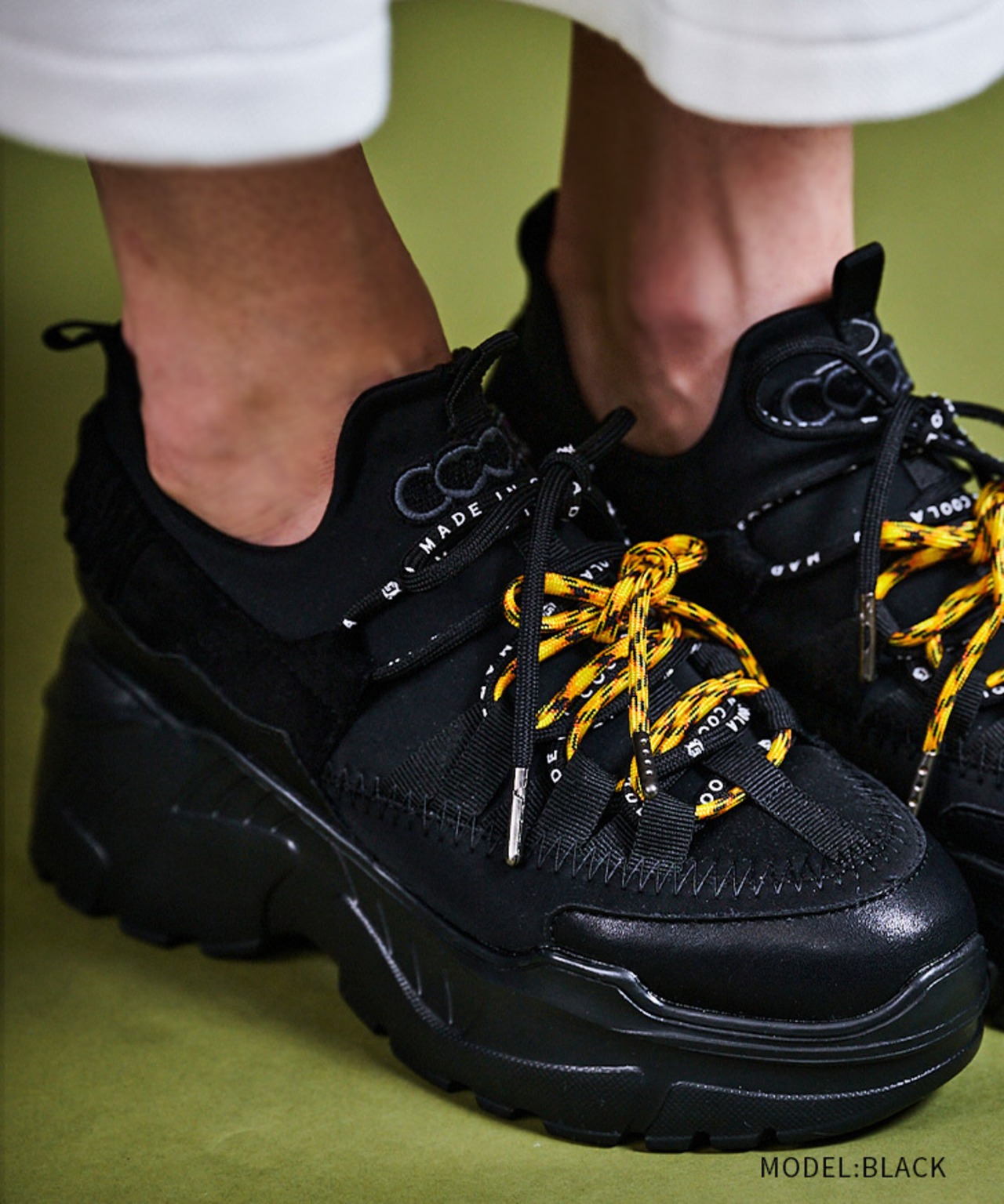 COOLAダブルスピンドルスニーカー (BLACK)　CQ-47516