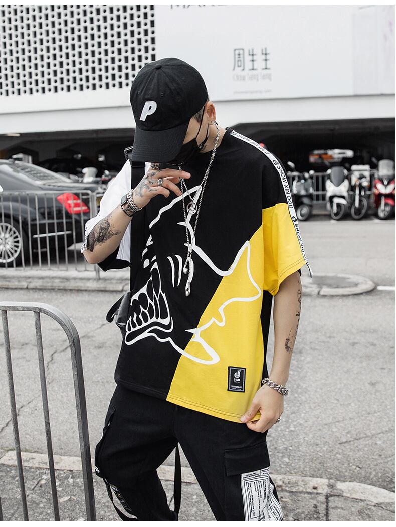 全2色 Tシャツ カットソー プリント カジュアル ストリート 