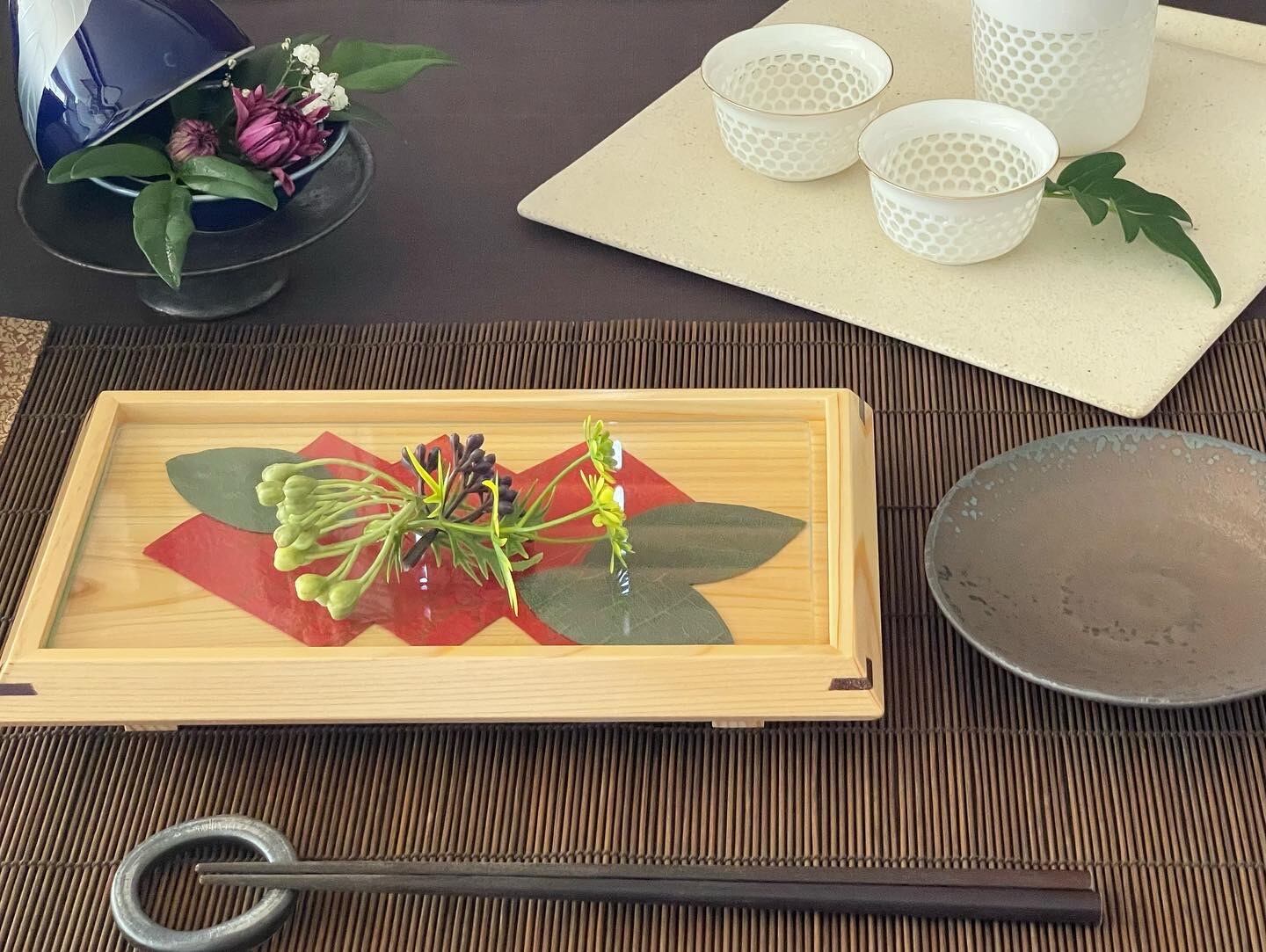 ひのき前菜皿小 ガラス付 日本製 送料無料 ひのき前菜皿（ガラス