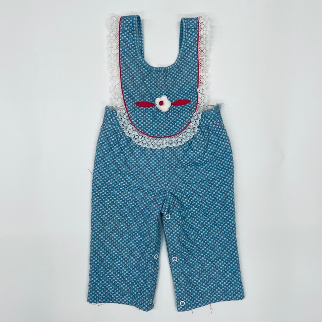 【12m】JCpenney Toddletime floral quilting salopette JCペニー トドルタイム 花柄 キルトサロペット