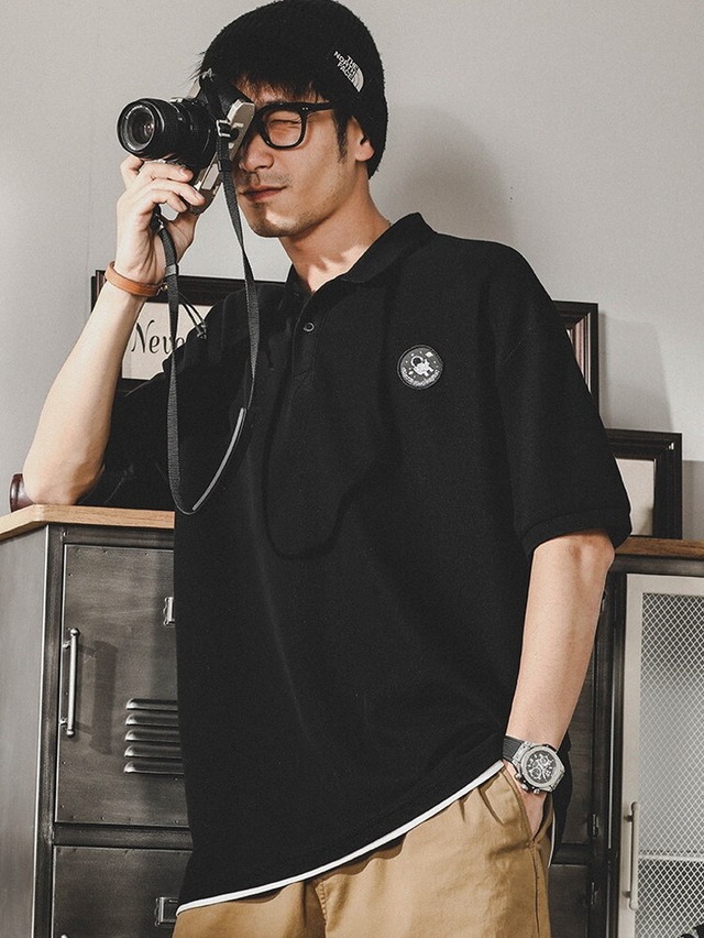 Patch Short Polo Shirt【L0555】