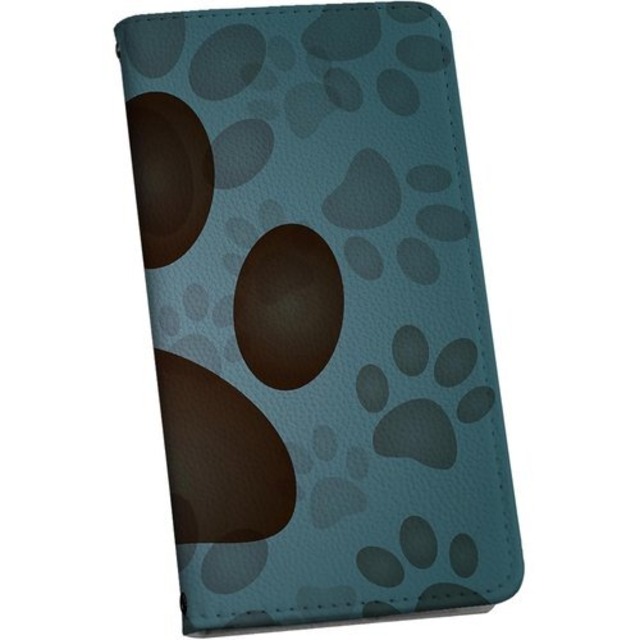 iphone7 ケース カバー 手帳 スマコレ 手帳型 レザー 手帳タイプ 革 スマホケース スマホカバー 001152 アニマル 犬 足跡 13