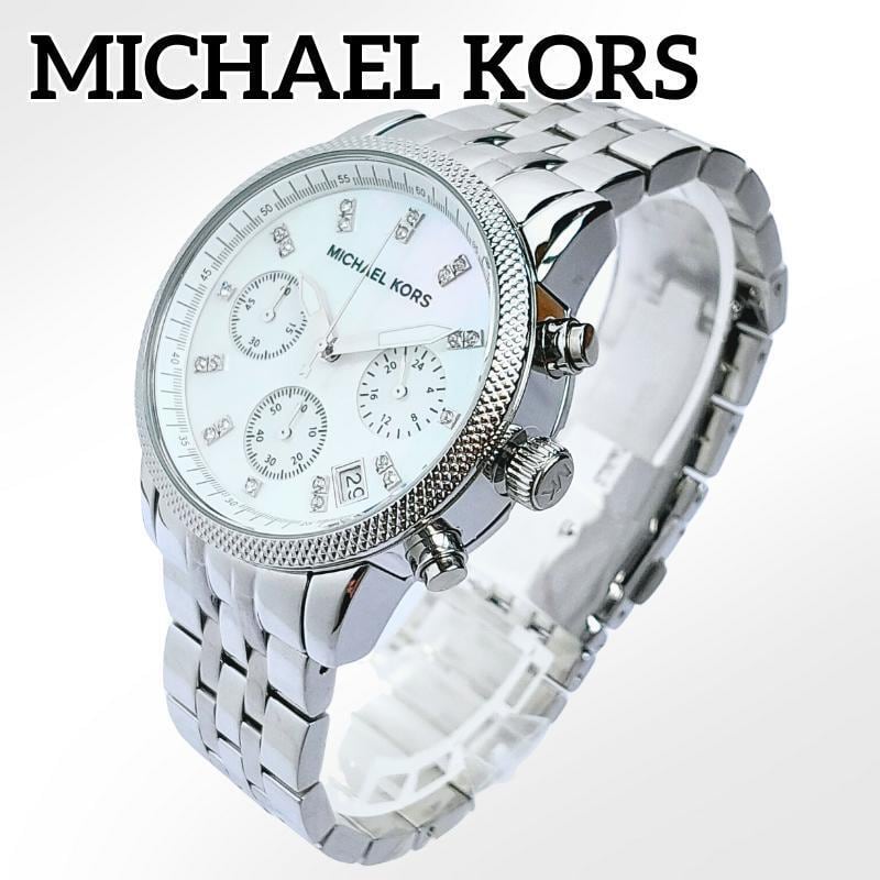 【新品】MICHAEL KORS マザーオブパール クリスタル レディース腕時計