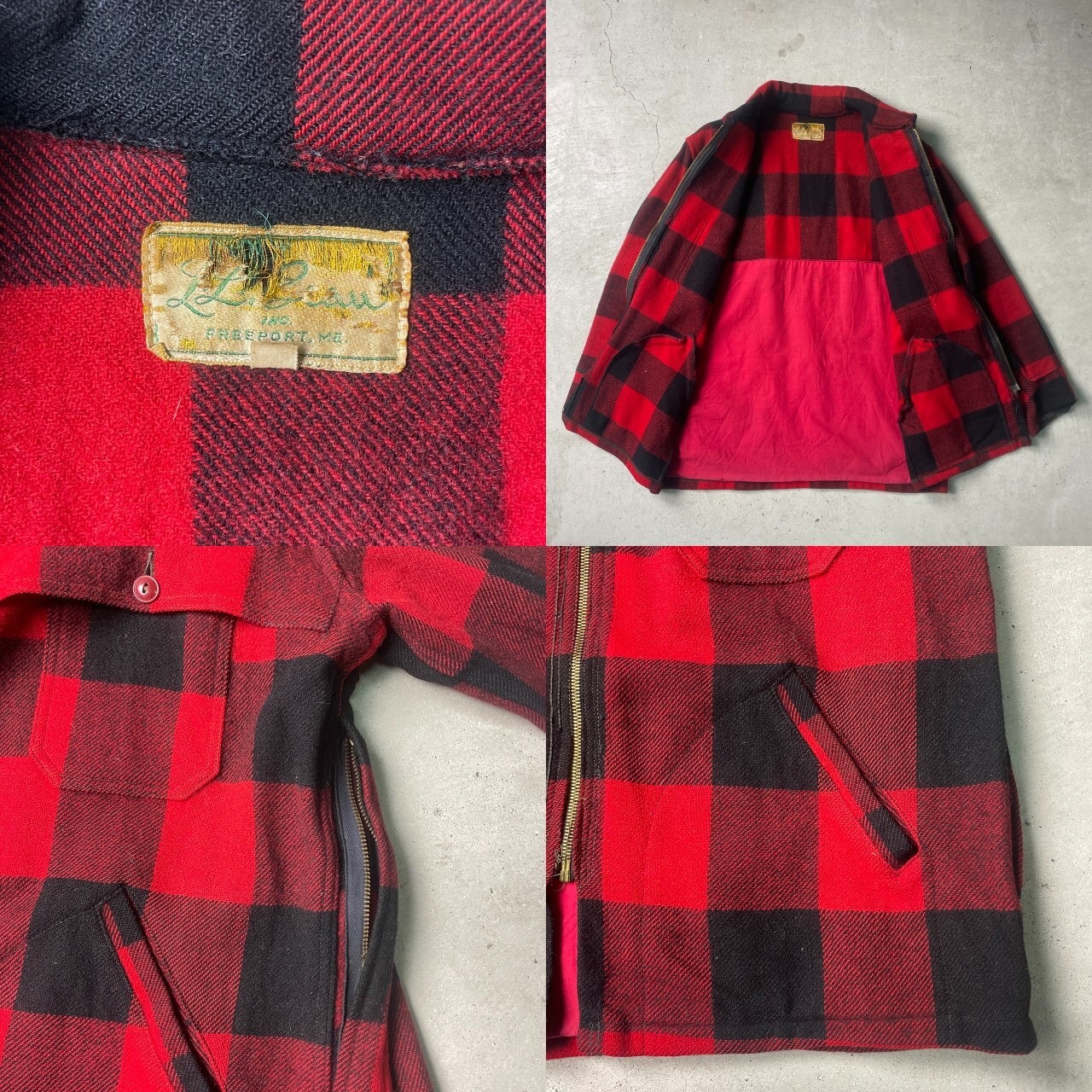 60年代 L.L.Bean 筆記体ロゴ マッキーノジャケット ウールジャケット 