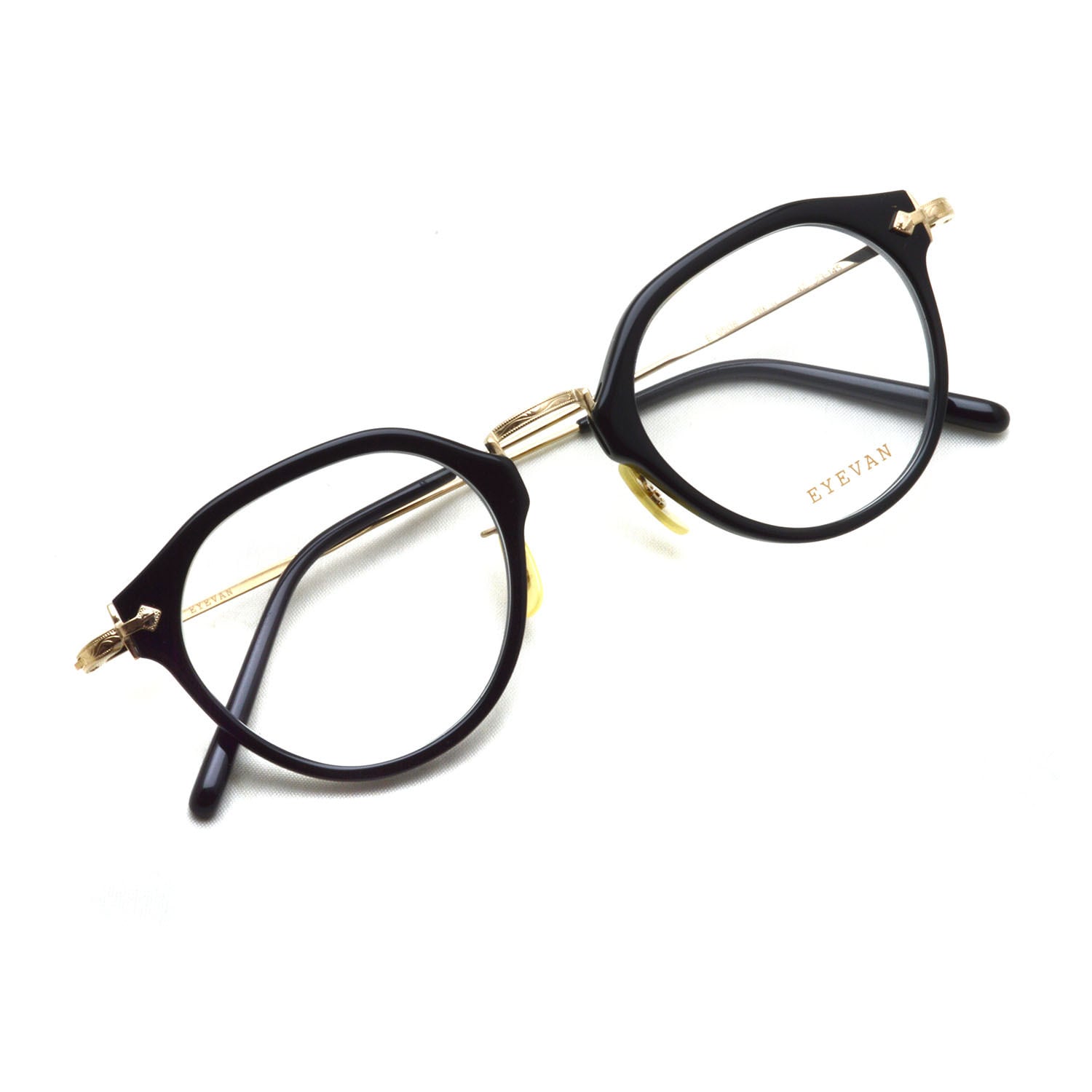 EYEVAN アイヴァン E-0508 PBK/P クラウンパント EYEVAN / E-0508 / PBKG ピアノブラック-ゴールド メガネ クラウン