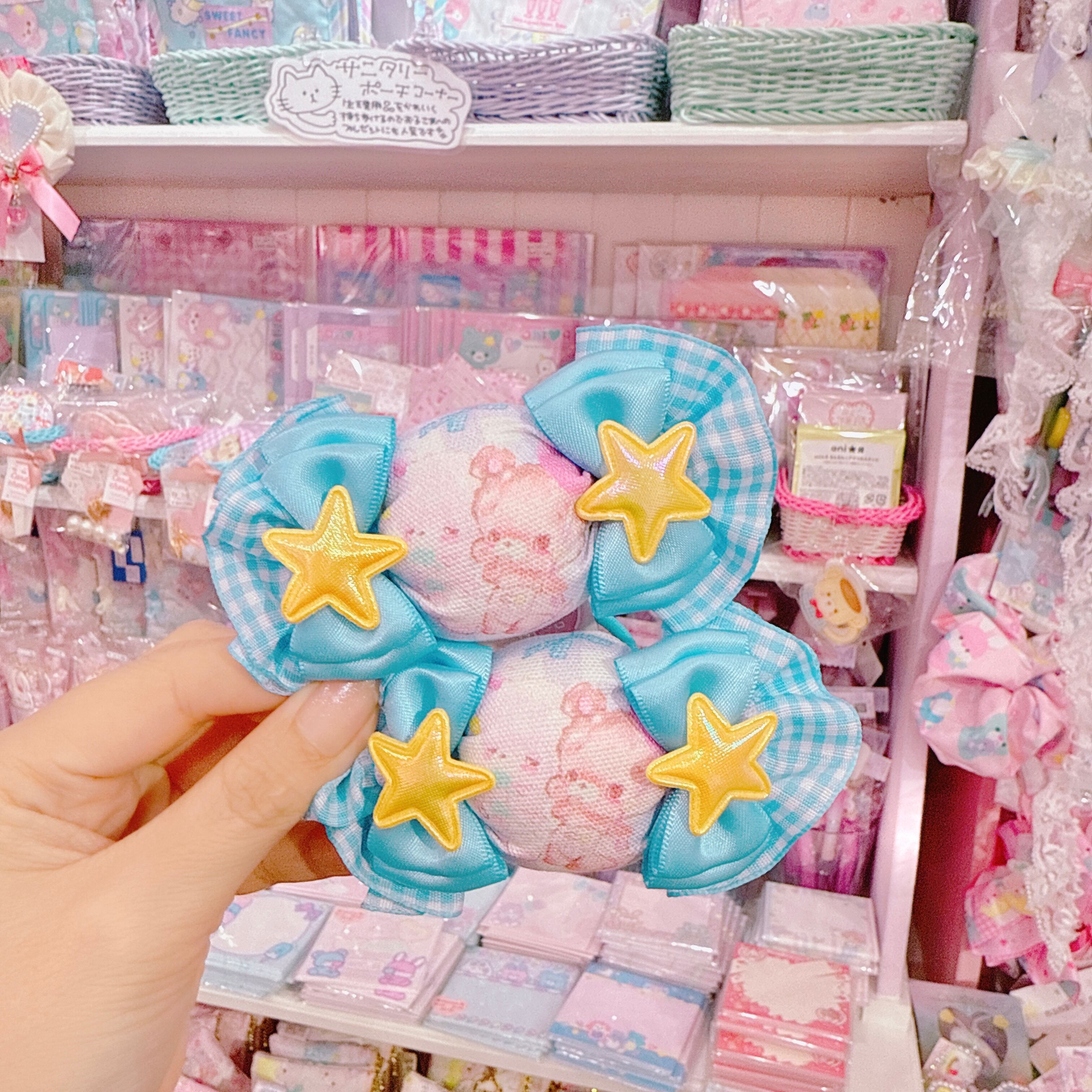 【D8】75-16キャンディリボンツインヘアゴム