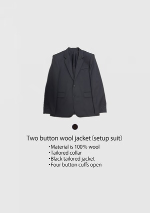 Two button wool jacket (setup suit)