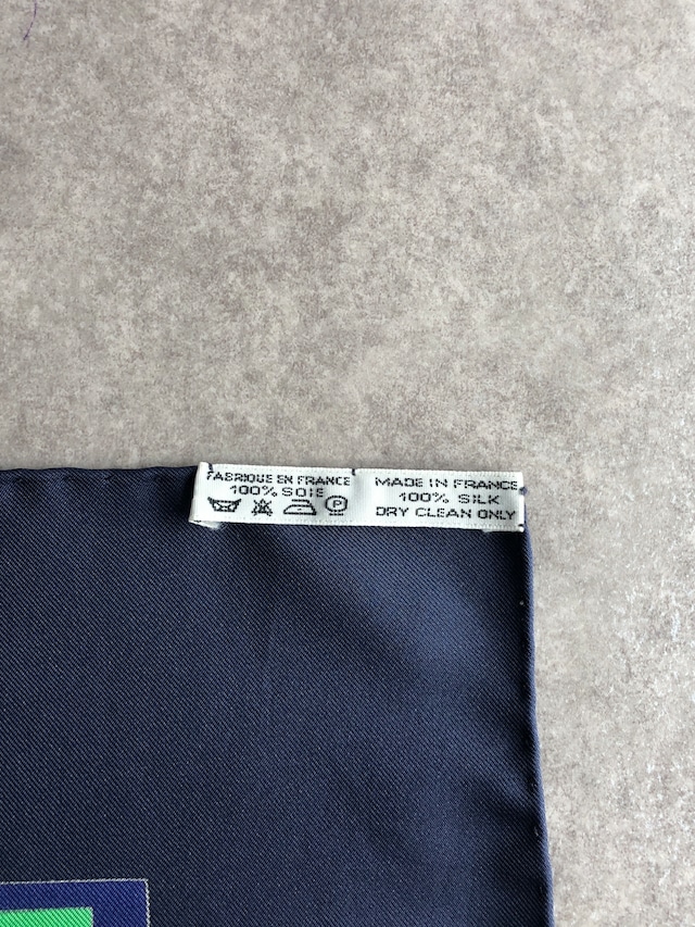 HERMES エルメス スカーフ ネイビー ホースビット カレ90 シルク Mors & Filets vintage ヴィンテージ オールド uk668y
