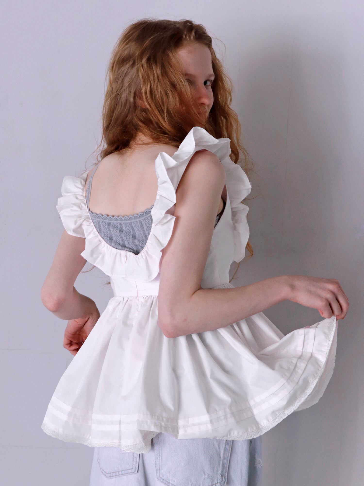 PETIT APLON TOP -WHITE- | mieya mieya