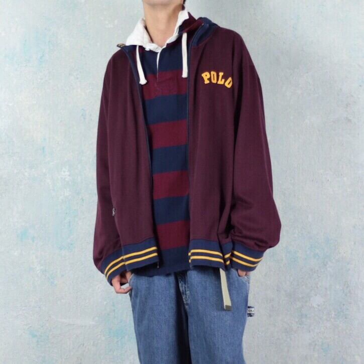 Polo by Ralph Lauren フーデッド ボーダー柄 ラガーシャツ 【FF-2885