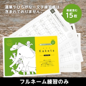 お名前練習帳　Kaketa「ライト」　お名前練習のみ全15ページ