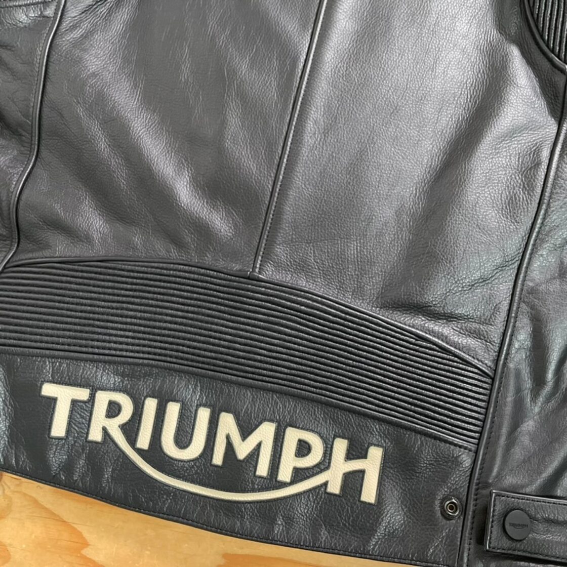 超美品☆TRIUMPH トライアンフ レザージャケット ブラック/M（XL相当 
