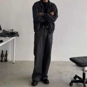 ジップワークシンプルブルゾン　0891