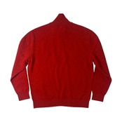 PAPAS+ パパス ワッペン付き ハーフジップ ウールニット セーター L/オレンジ