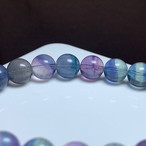 11.透明度高☆美グラデーションフローライト・ブレスレット