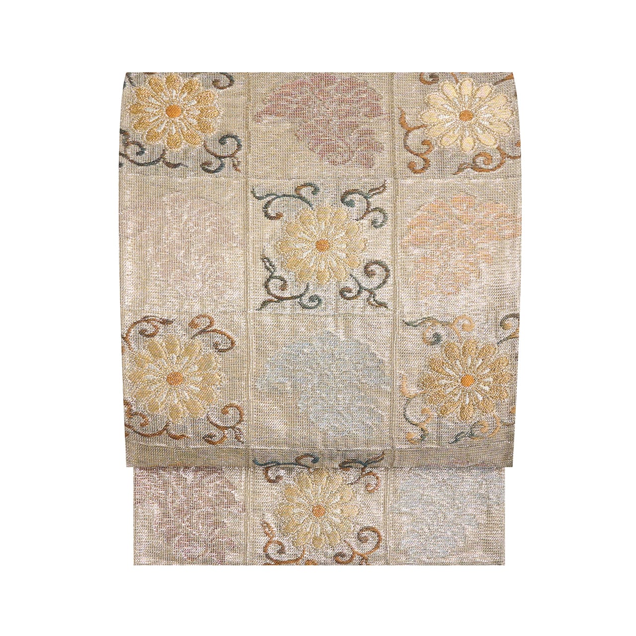 日本工芸会正会員 坂井教人 松の模様 鎌倉友禅 開名古屋帯【中古