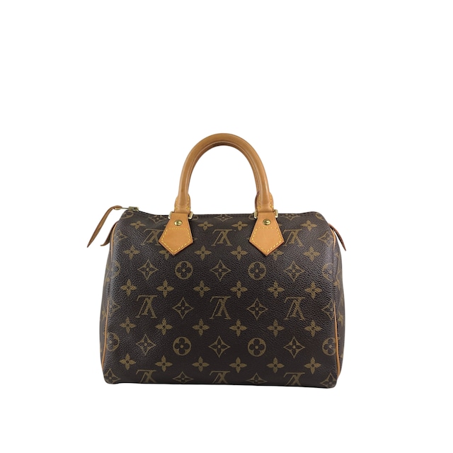 LOUIS VUITTON ルイヴィトン スピーディ25 モノグラム ハンドバッグ ブラウン レザー vintage ヴィンテージ オールド vbsmgd