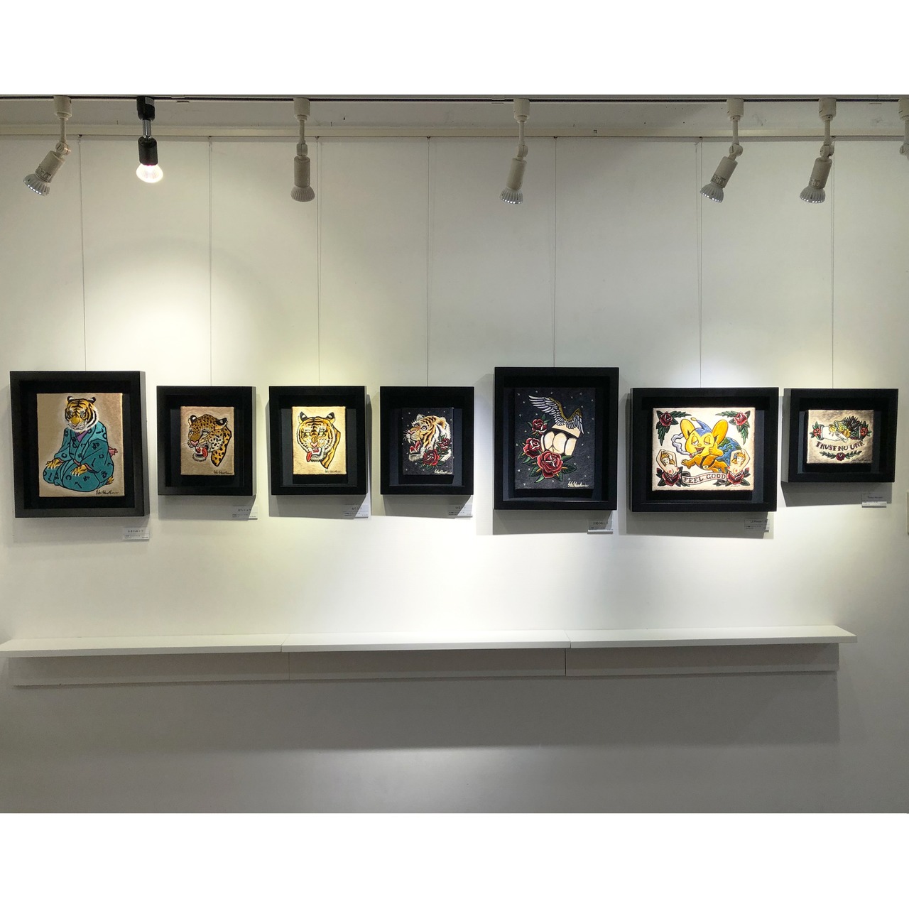 オラ豹刺繍パネル【横振り刺繍】