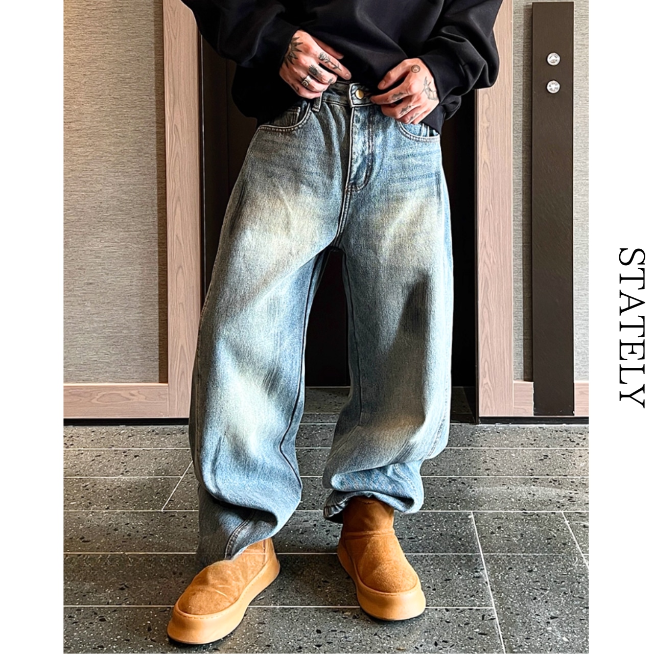 Wide Fade Denim ワイドデニム_B49・画像2