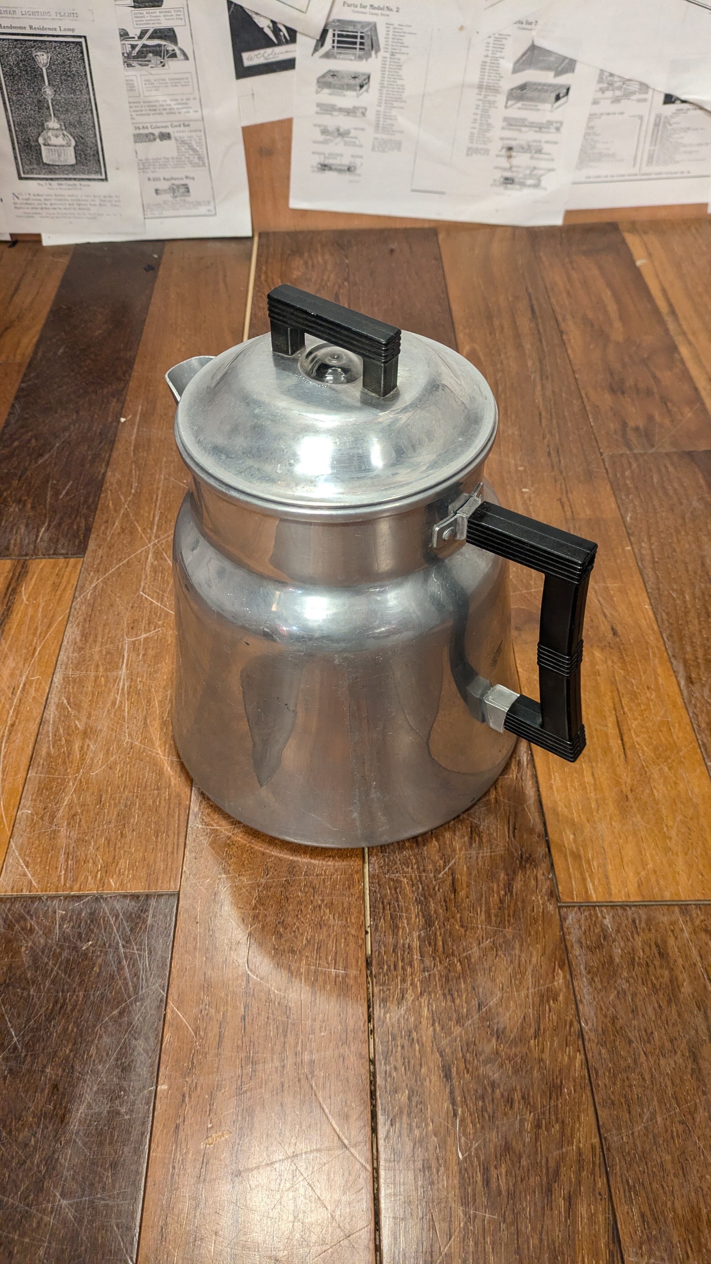 Vintage WEAREVER No3016 Aluminium Percolator Kettle madeinUSA