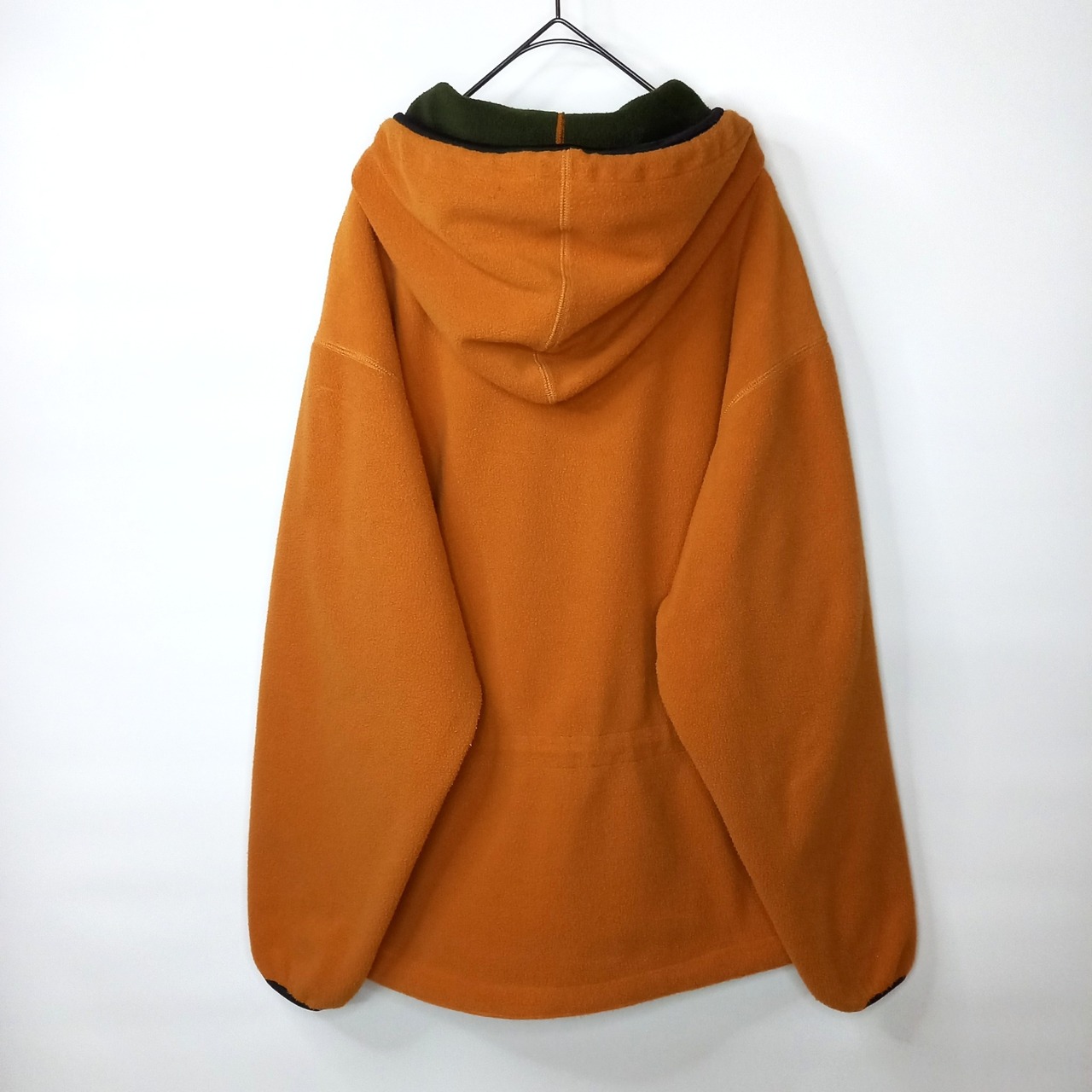 エーグル　ハーフジップ　フリース　アノラック　パーカー　刺繍　オレンジ　M