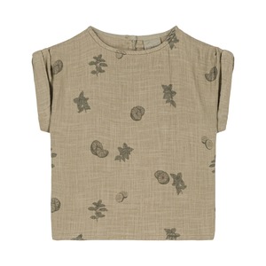 SHIRT PRASLIN Short Sleeves SAGE / FRESH  (12M-24M)  / STUDIO BOHEME PARIS