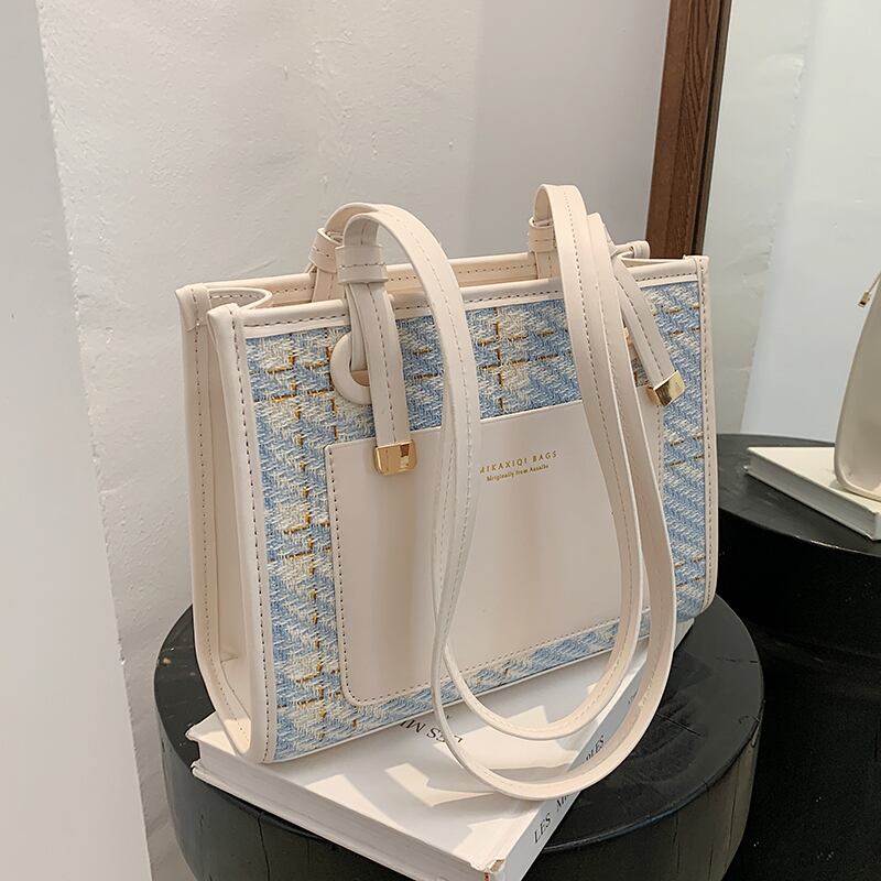 サマーショルダーバッグ 夏物 トートバッグ ハンドバッグ 手作りハンドバック30240101828