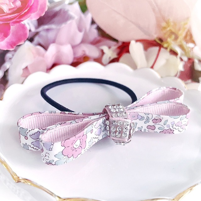 7570　No.006　 アルミレーナ　ヘアゴム (クォーツピンク)【Ryl & Moca】