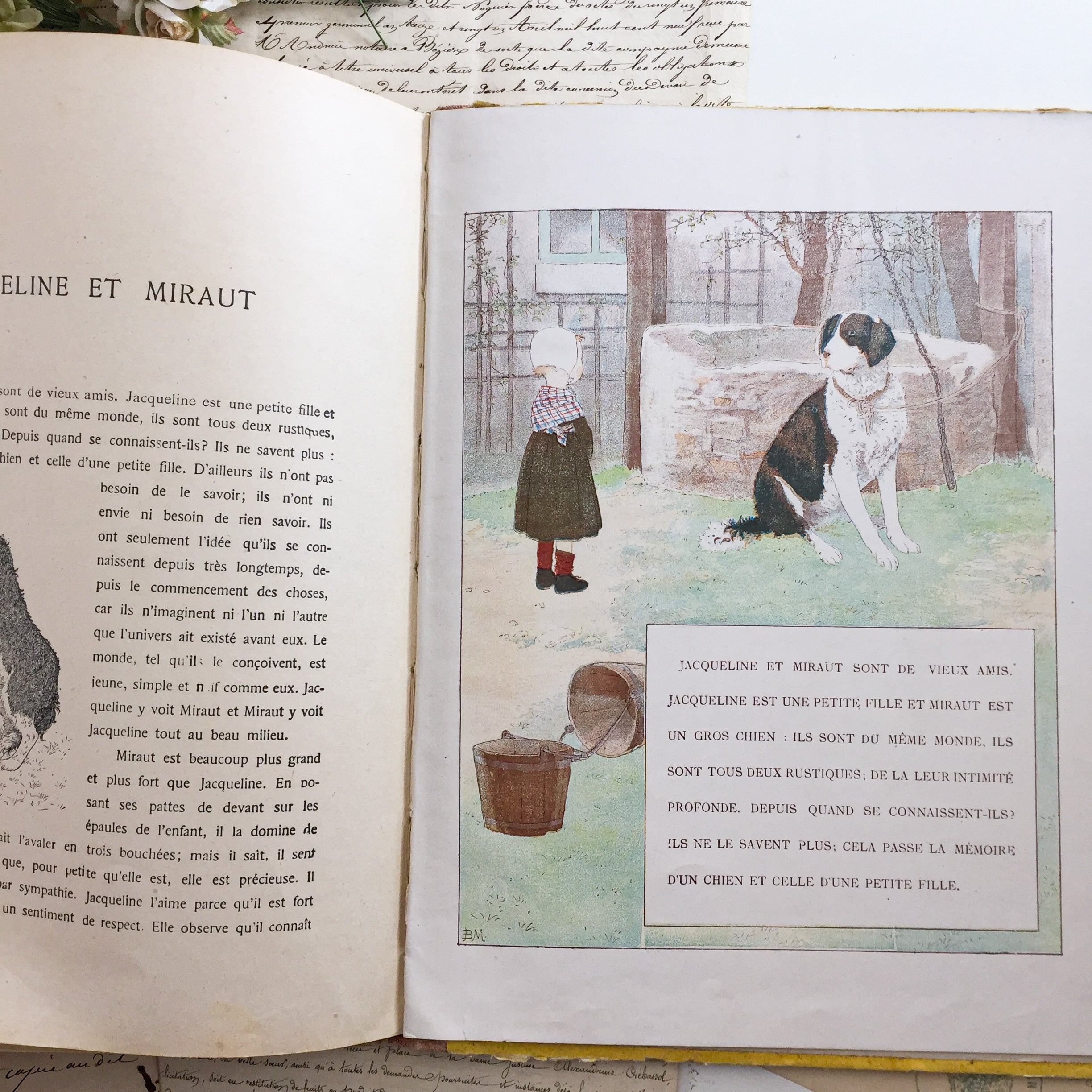 ヴィンテージ 紙もの やさしすぎるフランスの児童書 絵本 挿絵本 1910 