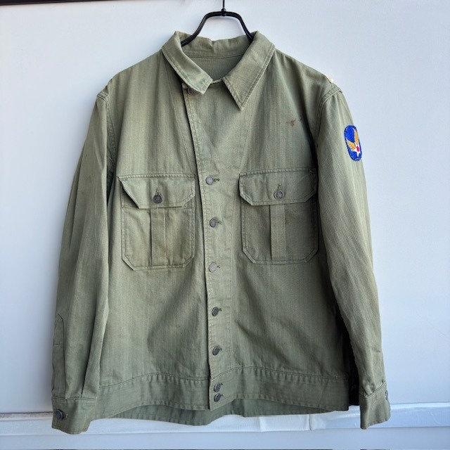 US Army M-41 HBT Shirt Jacket 46R 40s 画像13