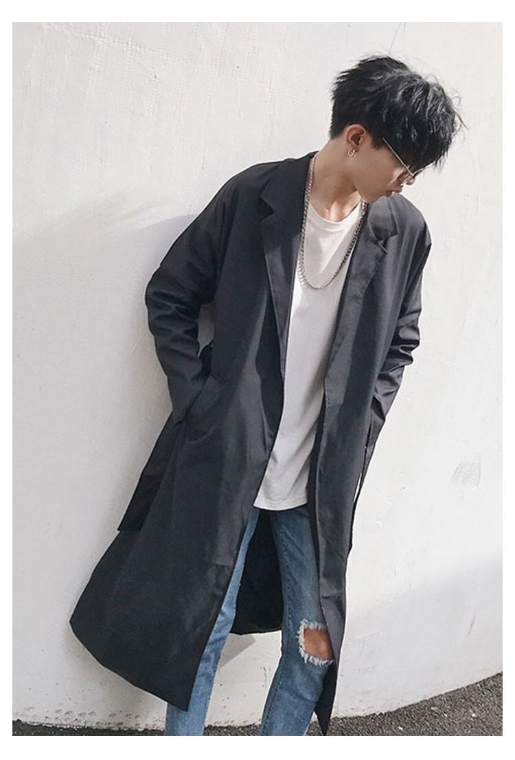 コート トレンチコート メンズ アウター 無地 カジュアル ロングコート