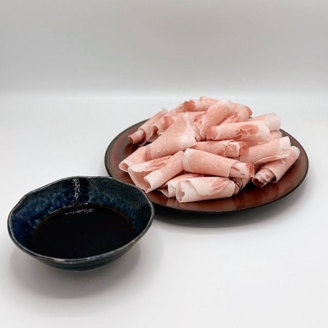 吉備高原豚【BLACK】　薄切りローススライス200g