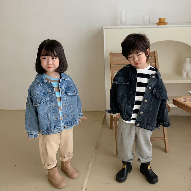 【BABY&KID】春作韓国風デニムジャケットカジュアル