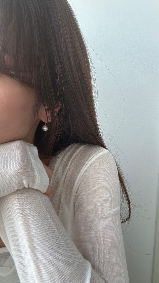 (即納) Fil. / Hook peral stud pierce | 2color