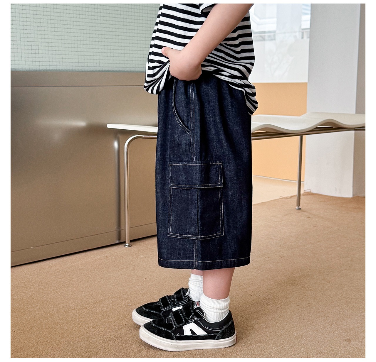 [bdiary] Bridge Cargo Denim Pants / [비다이어리] 브릿지카고데님청바지