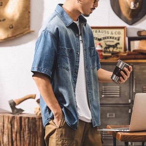 Vintage washed denim shirt 1037