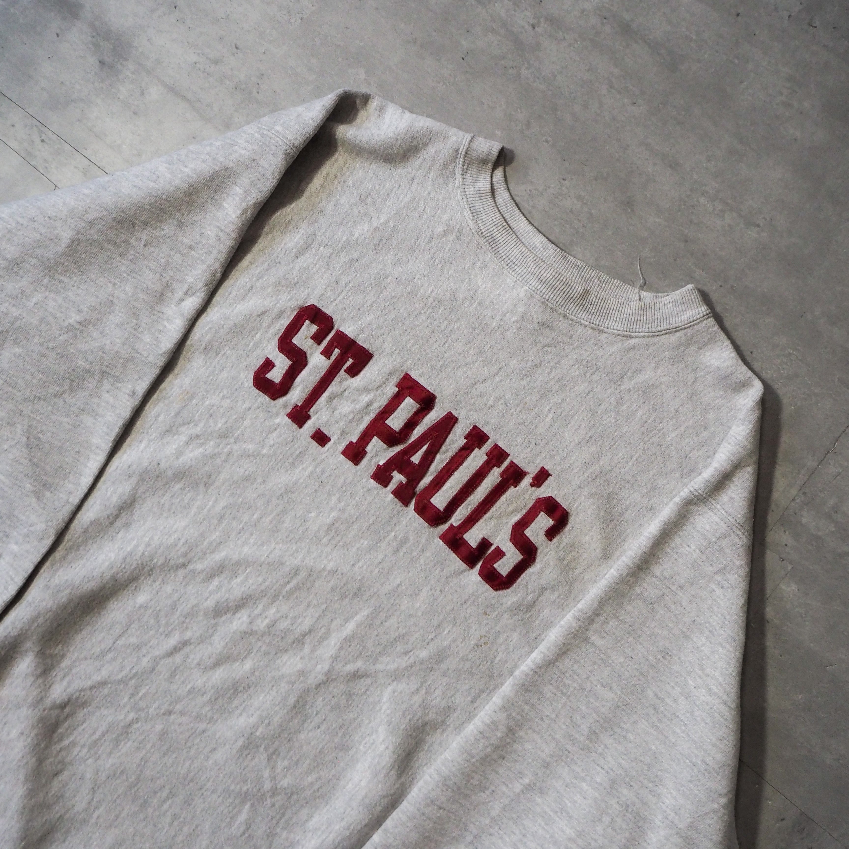 90s “champion” reverse weave 【ST. PAUL'S】 college logo made in