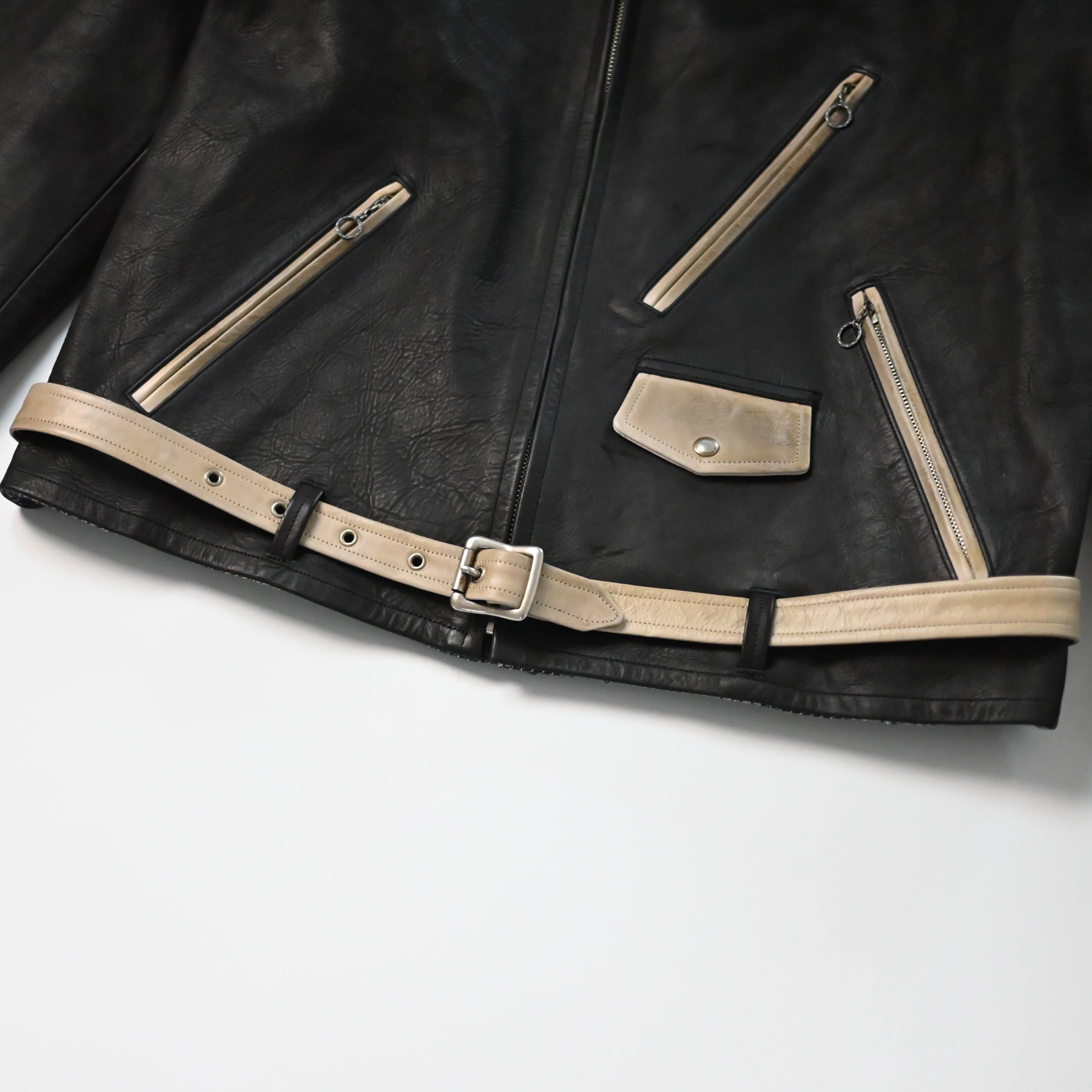 OLD JOE / PATINA HORSE-HIDE PERFECTO JACKET (Two-Tone) | GANKO