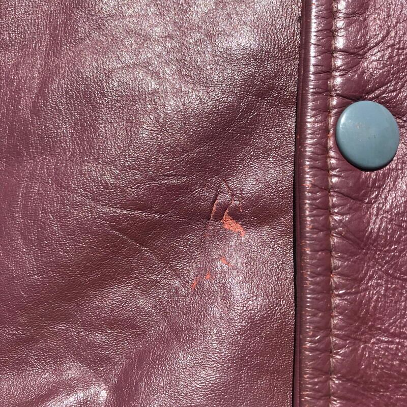 60s スタジャン レザージャケット ウィングフット ワッペン MGR 60s 60年代 スタジャン ウール レザー切り替え | ビンテージ古着屋