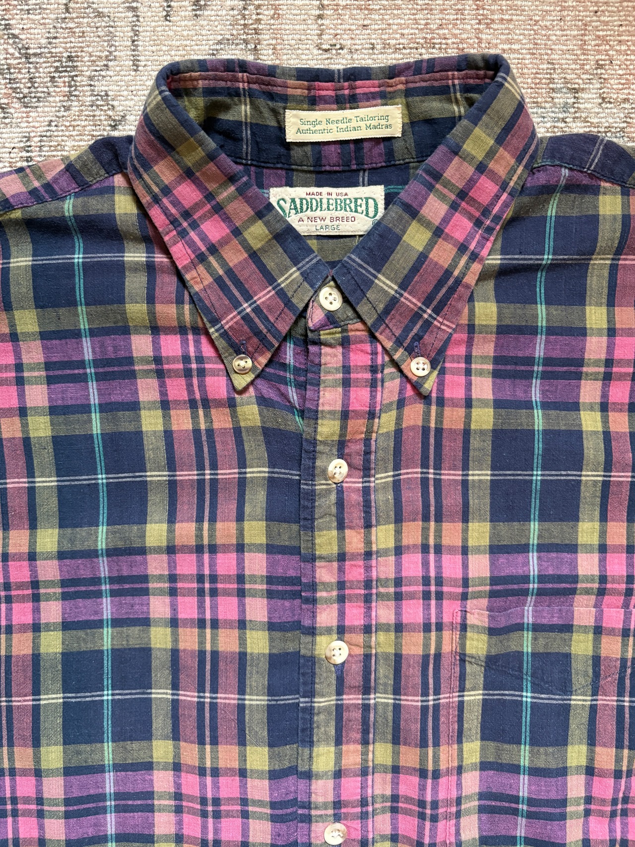 80~90s / USA製 / SADDLEBRED / BD shirts / REMAKE