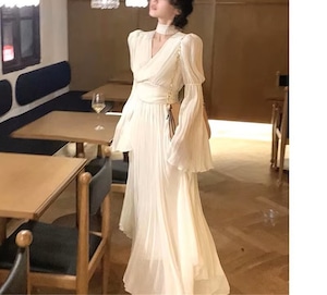 プリーツミドルドレス プリーツミドルドレス