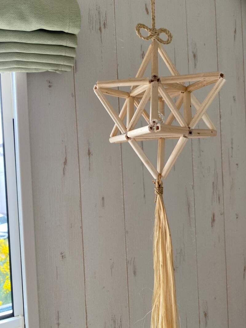 himmeli*ヒンメリ サンキャッチャー アメジスト タワーストーン ヒンメリ 置き型 サンキャッチャー